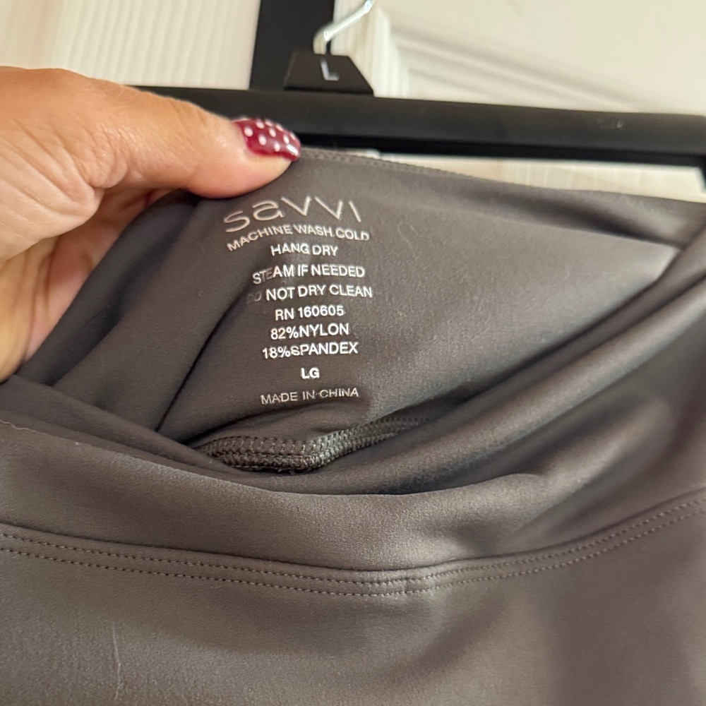 Savvi, Large, Dark Gray Tennis Skort - Picture 4 of 5